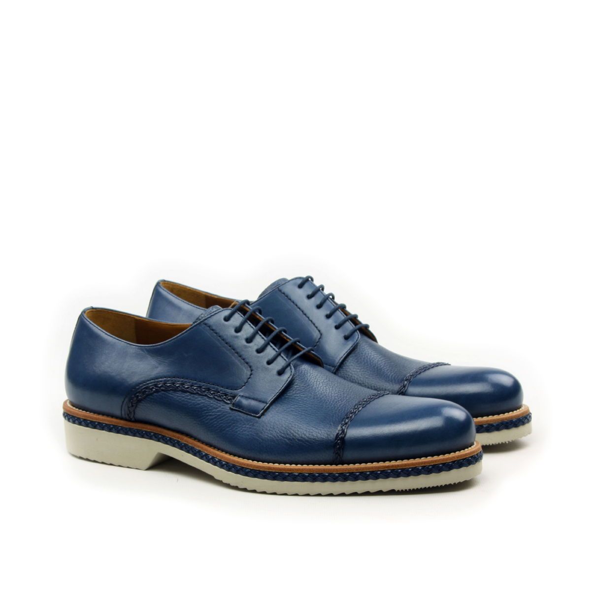 Omine Braided Details Cap Toe Derby