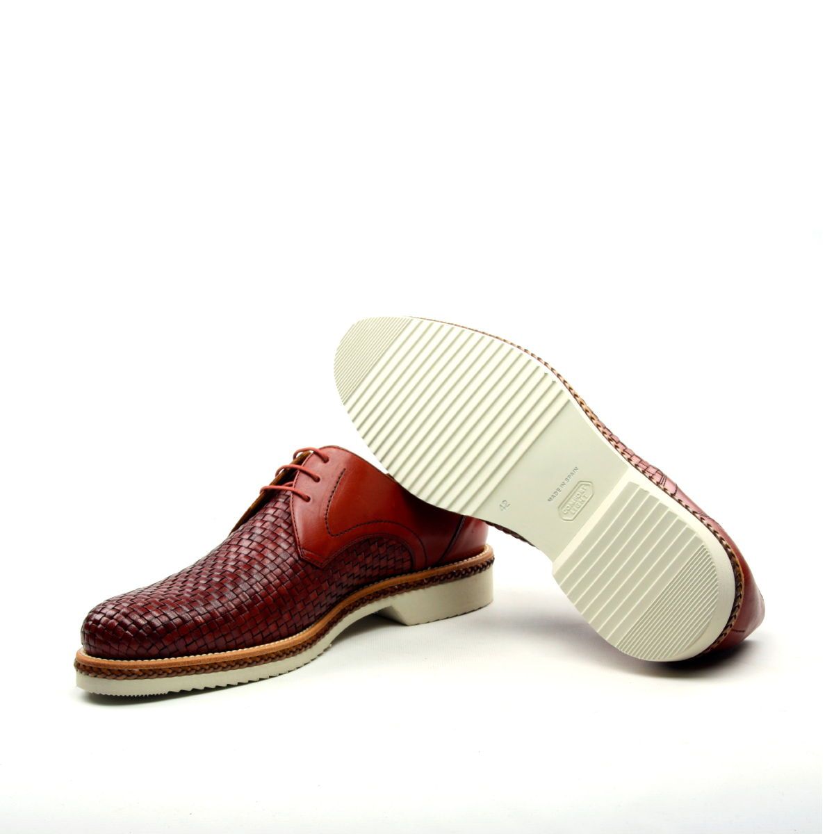 Omine Half Woven Leather Derby