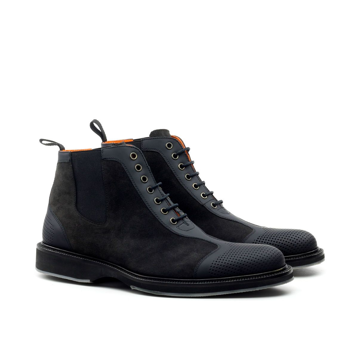 Omine Multi Textured Lace Up Boot