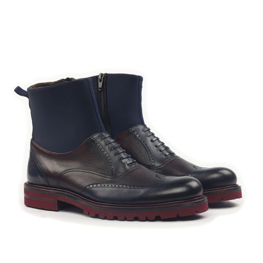 Omine Multi Textured Wingtip Boot