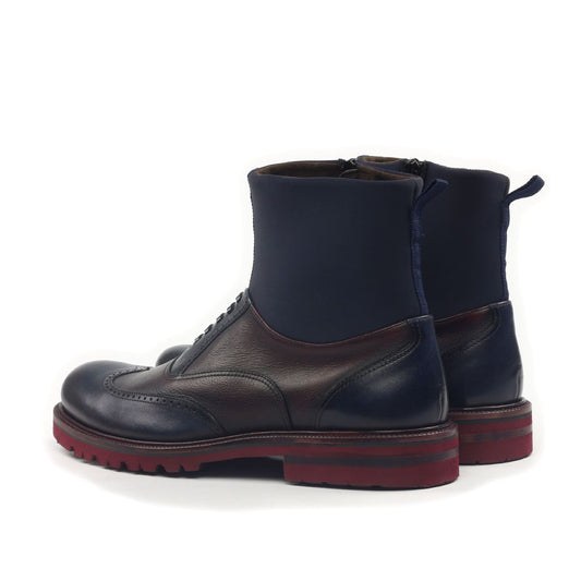 Omine Multi Textured Wingtip Boot