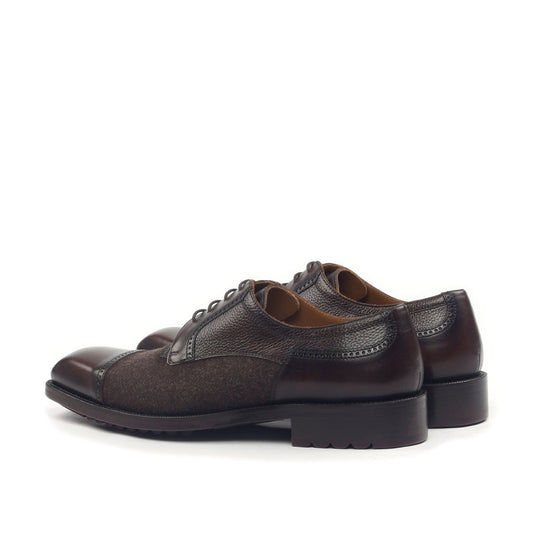 Omine Perforated Details Cap Toe Derby